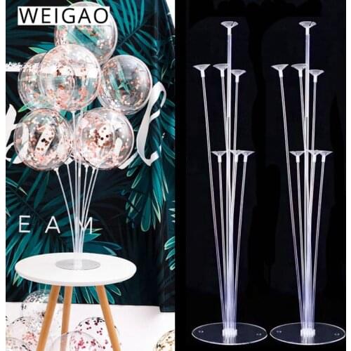 WEIGAO 1set/2Set Balloon Stand Birthday Balloons Arch Stick Holder Wedding Baloon Globos Birthday Party Decoration Kids Ballon