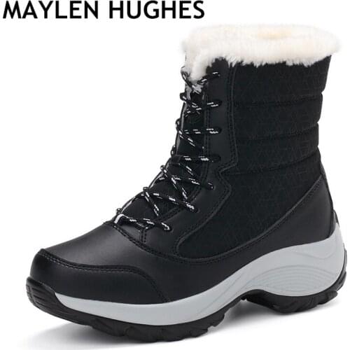 Big Size 41 42 Winter Women Snow Boots Fashion Winter Women Shoes Female Boots Keeping Warm War Mid-Calf Platform Boots 2018