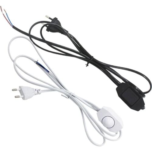 1.8m EU Plug Switching Power Cord Wire Extended Plug Line Cable With Switch For Table Light Lamp Floor Lamp Electricity Wire