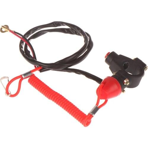 1Pc ATV Motorcycle Boat Tether Lanyard Emergency Kill Stop Engine Switch Push Button for Pocket Mini Dirt Bike ATV Quad