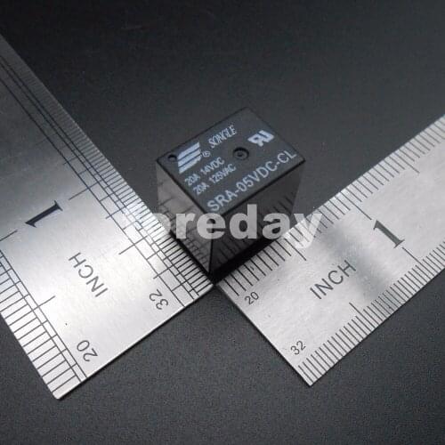 1000PCS Black SRA-5VDC-CL DC 5V Coil 20A PCB Hard Plastic General Purpose Relay 5 Pins SPDT NEW 1000 PCS * FD142X1000