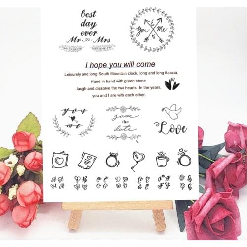14x18CM Wedding Inviting Cards Seal Clear Stamps Silicone Seal Roller Stamps DIY Scrapbook Album / Card Production