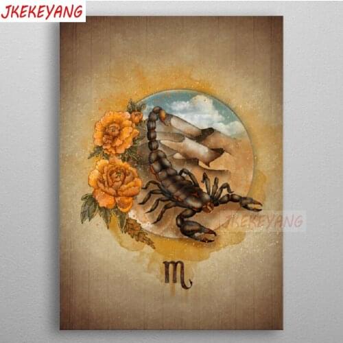 5D DIY square/round Diamond painting Scorpio Cross Stitch Diamond Embroidery Pattern Rhinestone J2493