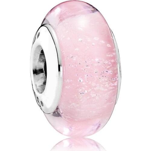 Authentic S925 Bead DIY Jewelry Murano Glass Charms fit Lady Bracelet Bangle Auroras Signature Color Charm