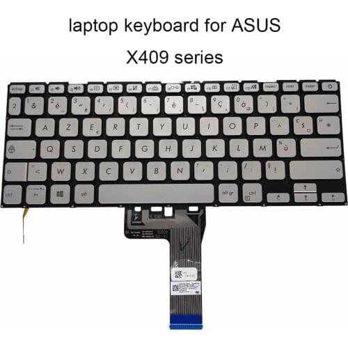 Backlit Keyboard for ASUS X409 FA X409UA series FR France silver Replacement Keyboards 0KNB0 262XFR00 original new laptop parts