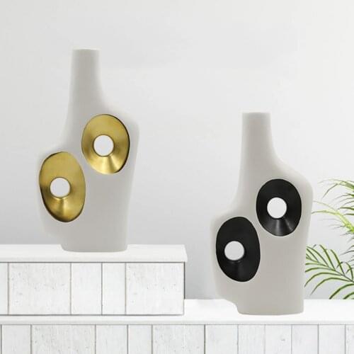 Ceramic Flower Vases, Decorative Hydroponics Plant Container Planter pot Indoor Tabletop Centerpieces Plants Vase