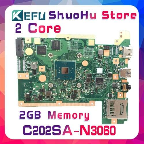KEFU For ASUS C202SA C202S CPU N3060 2GMemory SSD 16GB Laptop Motherboard Tested 100% Work Original Mainboard