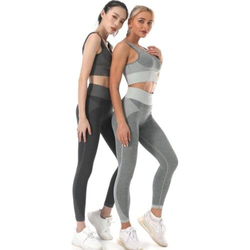 2020 Workout Fitness Sport Yoga Leggings Pants Wear Clothing Set Women