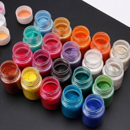 48 Colors Cosmetic Grade Pearlescent Natural Mica Mineral Powder Epoxy Resin Dye Pearl Pigment DIY Jewelry Crafts Making