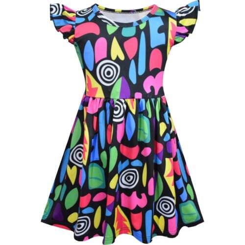 Cosplay Costume Stranger Things Season 3 3d Printed Girls Flying Sleeve Dress Childrens Day Gifts Halloween Costume for Kids