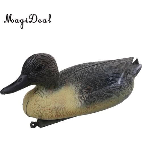 MagiDeal Fishing Hunting Male Duck Decoy Drake with Floating Keel, Durable PE Plastic Duck Decoy