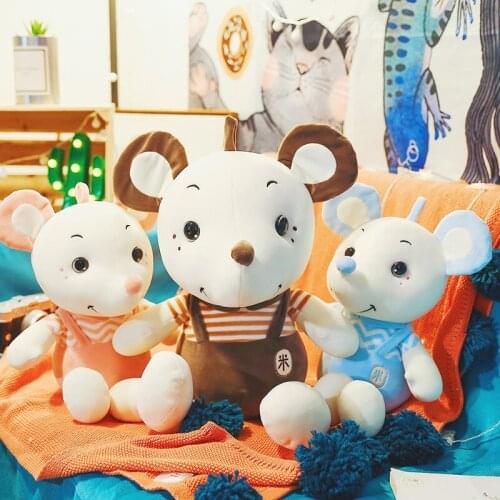 Cute Plush Toys Soft Stuffed Cartoon Mouse Dolls High Quality Gift for Kids