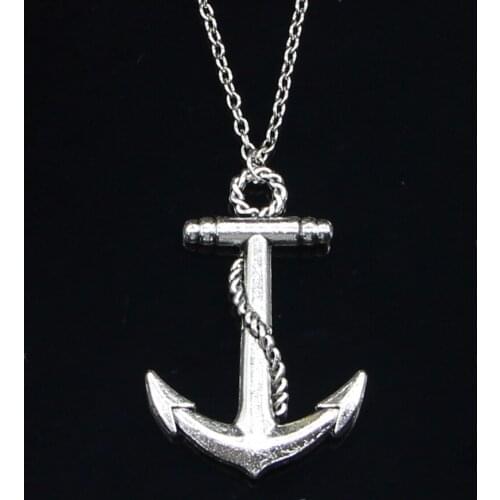 New Fashion Necklace 44x30mm anchor sea Pendants Short Long Women Men Colar Gift Jewelry Choker