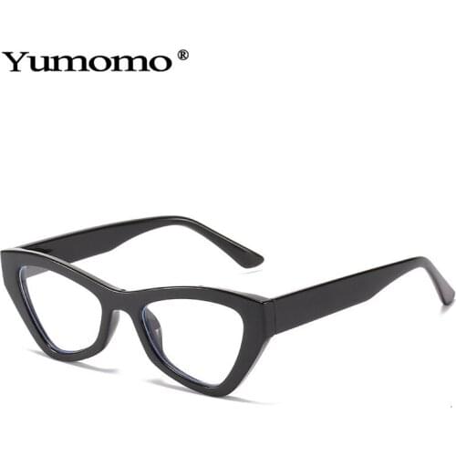 Fashion Cat Eye Women Glasses Frame Women Men Clear Anti-Blu-Ray Lens Eyewear Retro Optical Pink Leopard Frame Computer Goggles