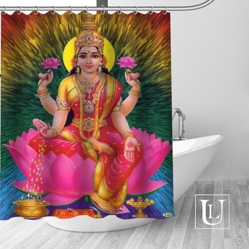 Big Sale New Custom Indian gods Shower Curtain with Hooks bathroom Waterproof Polyester Fabric