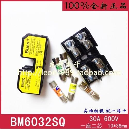 [SA]United States BUSSMANN fuse holder BM6032SQ 30A 600V 10 times; 38mm BC6033PQ base--10PCS/LOT