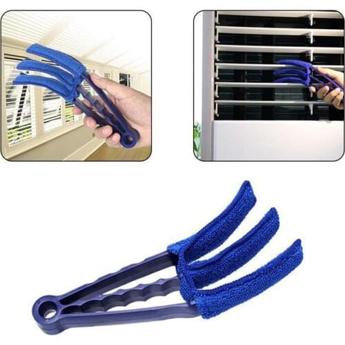 Removable Washable Cleaning Brush Clip Household Duster Window Leaves Microfiber Blinds Cleaner Brushes Tool
