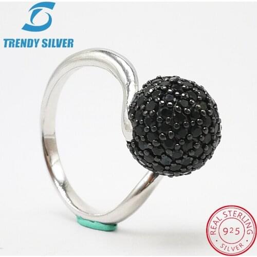 Vintage rings silver real 925 sterling jewelry for women rose gold with stone zircon solid elegant