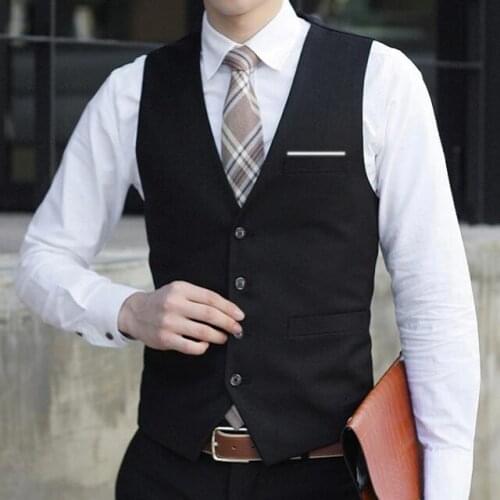 Mens suit vest Work wear Waistcoat Spring Business