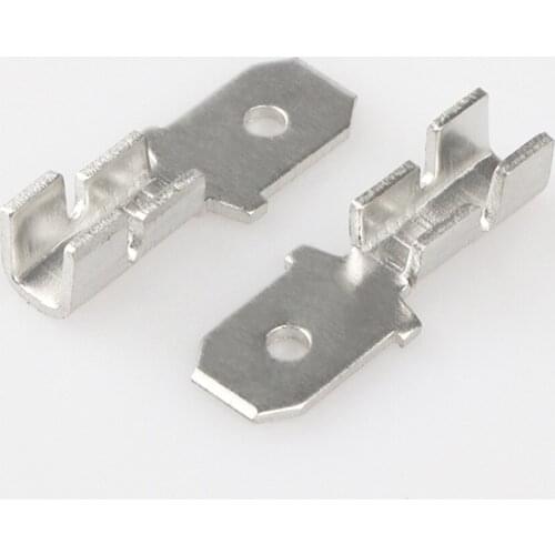 100PCS DJ615A-6.3A insert 250 Car terminal block wire copper connector 0.3-1.5mm2