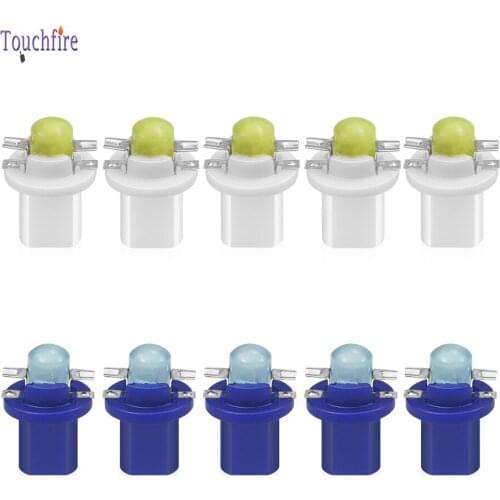 100Pcs/lot T5 B8.5D B8.5 1SMD LED Car COB Dashboard Light Automobiles Instrument Light Bulbs 12V White Blue Yellow Red wholesale