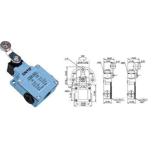 4Pcs/Lot Top Quality Original CNTD CSA-021 Adjustable Arm Limit Switch/Micro Switch Ui 380V Ith 10A