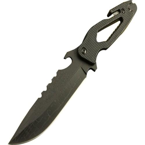 440 c straight knife 58 HRC survival rescue multi-function folding knife, wrench, pliers, bottle opener, cut the rope