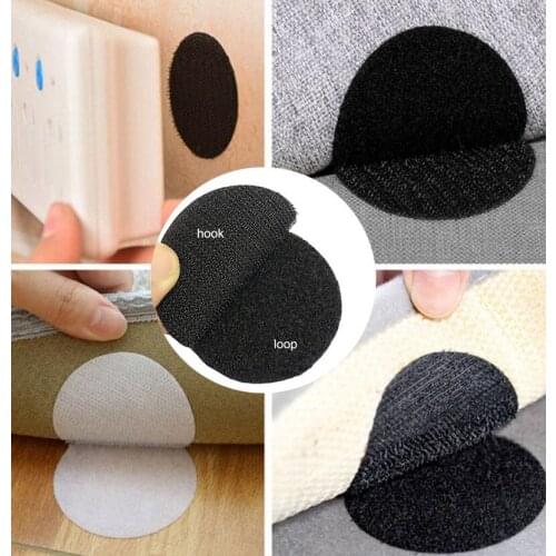 5pcs Non-Slip Bed Sheet Sofa Fix Clip Floor Rug Carpet Mat Gripper Adhesive Fastener Household Antiskid Sticker Hooks and Loops