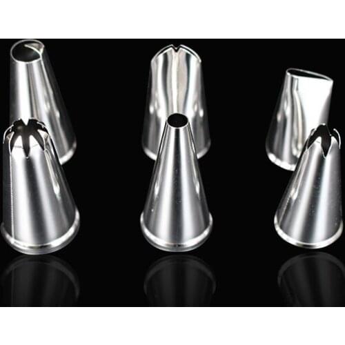 6pcs cake piping nozzles set cake icing tips cake tips russian piping nozzles
