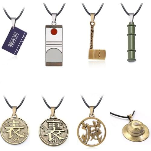 Anime Demon Slayer Necklace Kamado Tanjirou Cosplay Props Kimetsu no Yaiba Men Women Pendant Chain Cosplay Accessories Gift