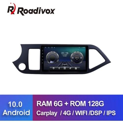 9" Android 10.0 RAM 4G ROM 64G Car DVD for KIA PICANTO Morning 2011-2014 Car Radio Multimedia Player GPS Navigation System Head