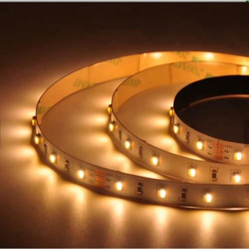 Free Shipping 2 in 1 CCT LED Strip Light SMD 3528 Warm White Cold White Color Temperature LED Diode Tape Lights