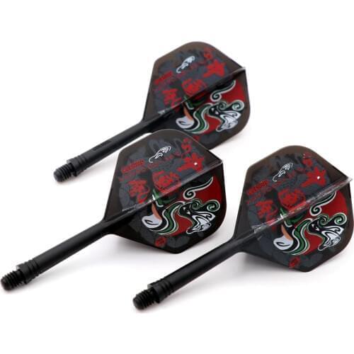 CUESOUL ROST Integrated Dart Shaft and Flights Standard Shape,Peking Opera Design,Set of 3 pcs