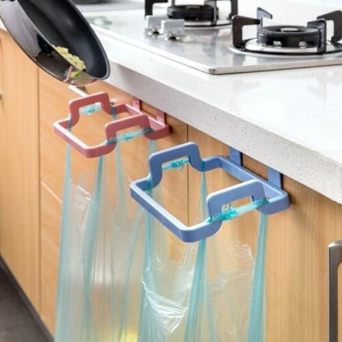 Eco-friendly Garbage Bags Support Holder Door Back Hanging Cabinet Stand Trash Kitchen Accessories Storage Rack Organization