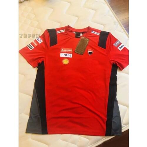 2020 New Mens Red T-shirt Summer Casual Fashion Round Neck For Ducati Moto Gp Hip Hop Streetwear Tops Men Clothing