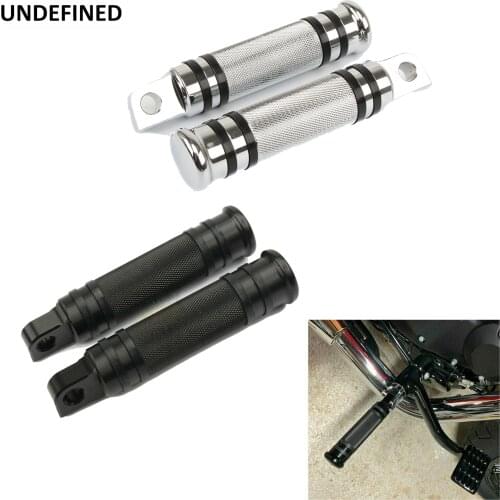 Motorcycle Pegs Footrests Chrome CNC Knurled Rear Front Foot Peg Pedal For Harley Electra Glide Dyna Fatbay Sportster XL Softail