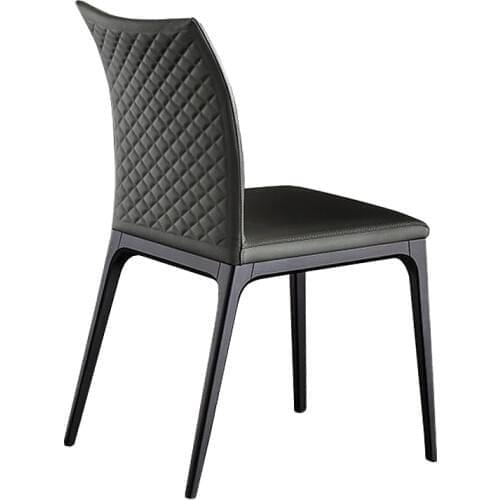 Nordic solid wood dining chair simple light luxury modern creative backrest restaurant home soft bag back leather hotel chair