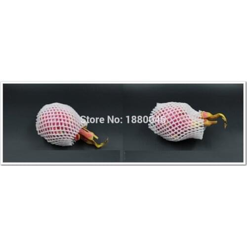 Wholesale New Fruit foam white EPE Foam mesh sleeve net Thick fruit foam sleeve net for pitaya packing material 16cm*7cm 740pcs