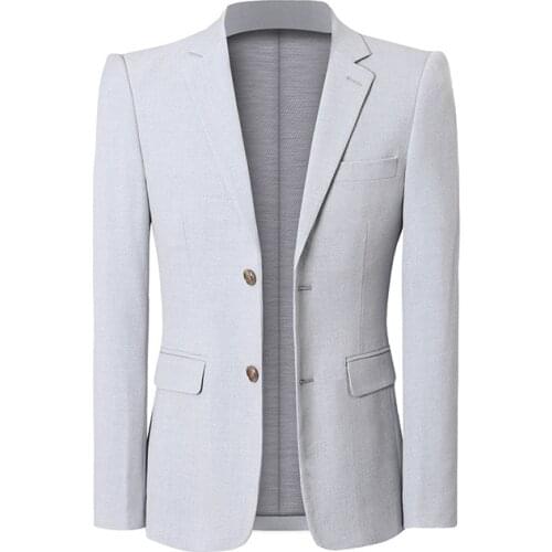 Men Blazer Fashion Spring Autumn Suit Jacket Slim Fit Classic Single Breasted Two Button Office Business Formal Casual Blazers
