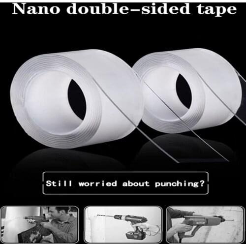 Transparent Double-sided Tape Adhesive Tape Washable and Reusable Non-marking Nano Tape