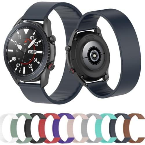 22mm Strap For Samsung Galaxy Watch 3 45mm Silicone Elastic Band For Samsung Gear S3/46mm For Huawei 3 / GT2 Pro Strap Bracelet