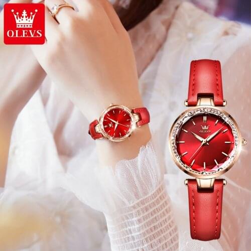 OLEVS Luxury Watch Women Quartz Watches Gold Stainless Steel Rhinestone Fashion Womens Casual Dial Watches Ladies Bracele Clock