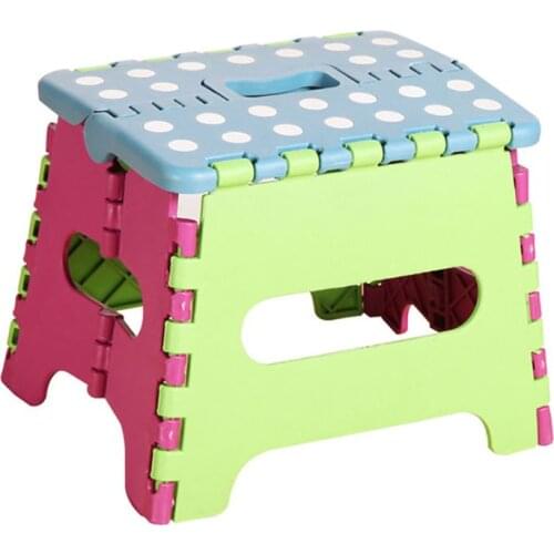 Plastic Folding Step Stool 24cmx20cm x18cm Heavy Duty Foldable Stool for Adults, Kids, Kitchen Garden Bathroom Stepping Stool