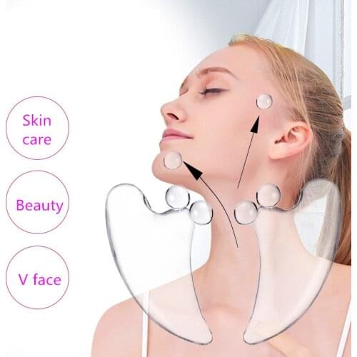 Slim Face Massager Lift UP Guasha Massager Board Body Arm Leg Massage Care Tool Transparent Face-Lift Therapy Scraper Massage