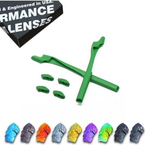 ToughAsNails Polarized Replacement Lenses & Dark Green Rubber Kit for Oakley Half Jacket 2.0 XL Vented Sunglasses
