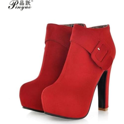 New Fashion Women Flock Pumps woman Round Toe super Thin High Heels Shoes ladies chain Zipper Pumps