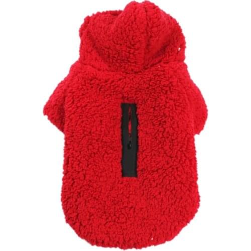 Winter Fleece Dog Clothes Soft Warm Lamb Wool Pet Zip Jacket For Dog Coat Overalls For Small Dogs Windproof Pet Clothing