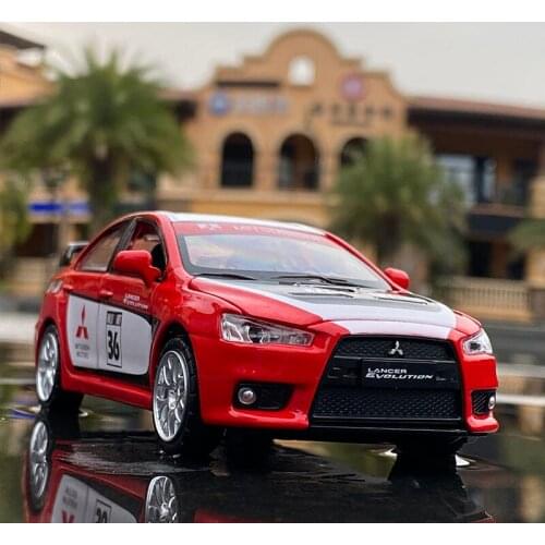 1:32 Mitsubishi Lancer Evolution GT3 Metal Alloy Diecast Car Model Miniature Model With Sound Light Model For Children Car