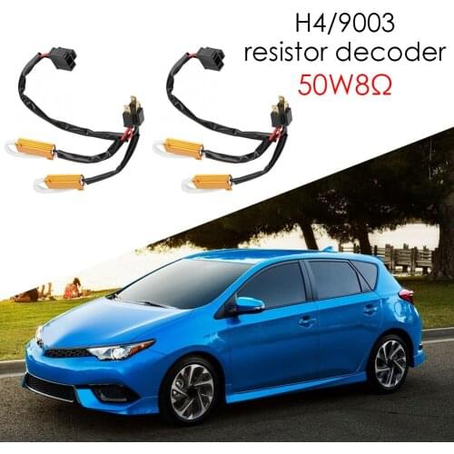 1pcs H4 9003 LED Headlight Resistor Decoder Kit Durable No Error Warning Eliminator Car Headlight Bulbs