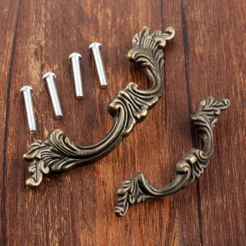 1pc 52/86mm Wardrobe Cupboard Drawer Kitchen Pull Knob Antique Furniture Handle Cabinet Knobs and Handles Furniture Hardware